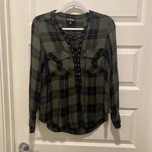 Express Women’s Lace Up Flannel